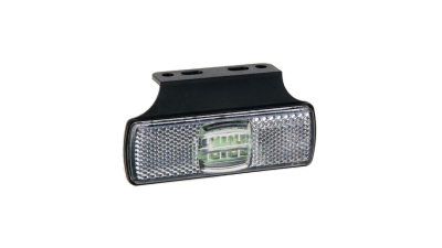 Lampa gabarit auto BestAutoVest 12V/ 24V cu LED, dreptunghiulara Alba , 97x30x12mm, cu cablu, cu suport fixare, 1 buc.