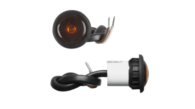 Lampa gabarit auto BestAutoVest 12V rotunda Portocaliu cu led, diametru 27.5mm , 1 buc.