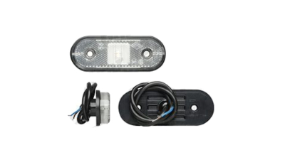 Lampa gabarit auto BestAutoVest 12/24V ovala Alba cu led, 120x67mm, 1 buc.