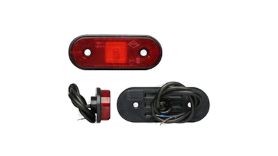 Lampa gabarit auto BestAutoVest 12/24V ovala Rosie cu led, 120x67mm, 1 buc.