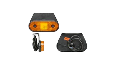Lampa gabarit auto BestAutoVest 12/24V ovala Portocaliu cu led, 120x67mm, cu suport fixare , 1 buc.