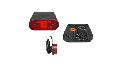 Lampa gabarit auto BestAutoVest 12/24V ovala Rosie cu led, 120x67mm, cu suport fixare, 1 buc.