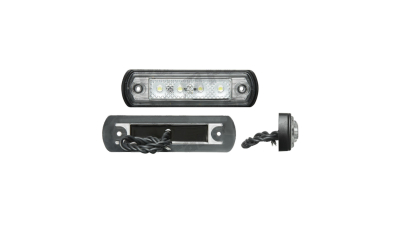 Lampa gabarit auto BestAutoVest 12/24V dreptunghiulara Alba cu Leduri, 110x30x15mm,1 buc.