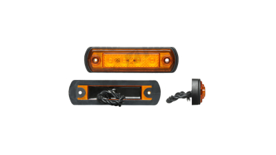 Lampa gabarit auto BestAutoVest 12/24V dreptunghiulara Portocaliu cu Leduri, 110x30x15mm,1 buc.