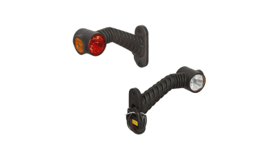 Lampa gabarit Universal, 12/24V, 175x100mm, rosu-alb-galben, omologare ECE,cu LED,, Stanga