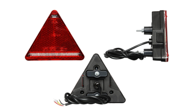 Lampa auto BestAutoVest pentru remorca cu leduri Model Triunghi stanga 12/24V , fara ceata si mers inapoi , 1 buc.