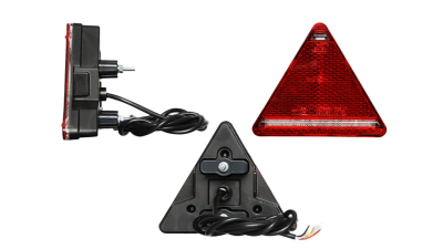 Lampa auto BestAutoVest pentru remorca cu leduri Model Triunghi dreapta 12/24V , fara ceata si mers inapoi , 1 buc.