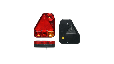 Lampa auto BestAutoVest pentru remorca partea Stanga cu ceata si triunghi reflectorizant 174x206.5x54.5mm
