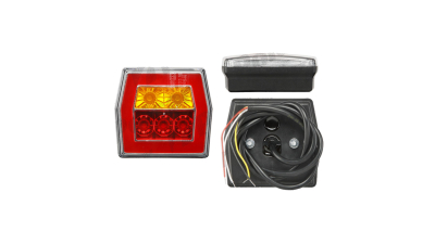 Lampa auto BestAutoVest pentru remorca cu LED, universala Dreapta/Stanga 12/24V , 95x90x45mm. Rosu/ Galben, 1 buc.