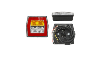 Lampa auto BestAutoVest pentru remorca cu LED, universala Dreapta/Stanga 12/24V , 95x90x45mm, Alb/ Galben , 1 buc.