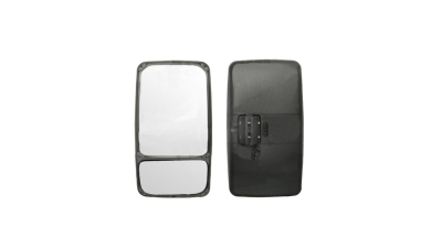 Oglinda retrovizoare exterioara Tir Partea Stanga Geam Impartit Manuala Incalzita 330X185mm pentru brat fi 20/32mm, oglinda mica se regleaza separat , TENSIUNE 24V