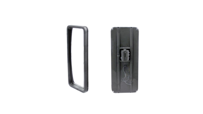 Oglinda retrovizoare exterioara Tir Partea Stanga/ Dreapta Convex Manuala cu incalzire 390X157 mm pentru brat fi 14/22 mm, carcasa neagra