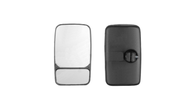 Oglinda retrovizoare exterioara Tir Partea Dreapta Geam Impartit Manuala Fara Incalzire 265x155mm pentru brat fi14/24mm, oglinda mica se regleaza