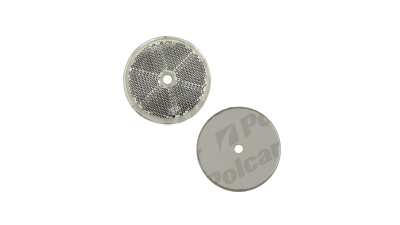 Catadioptru reflectorizant rotund alb universal BestAutoVest partea dreapta/stanga, fixare cu surub , 59 mm. , 1 buc.