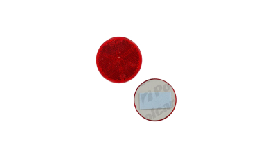 Catadioptru reflectorizant rotund rosu universal BestAutoVest partea dreapta/stanga cu banda adeziva, 59 mm, 1 buc.