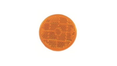 Catadioptru reflectorizant rotund Portocaliu universal BestAutoVest, fixare cu banda adeziva, 50 mm , 1 buc.