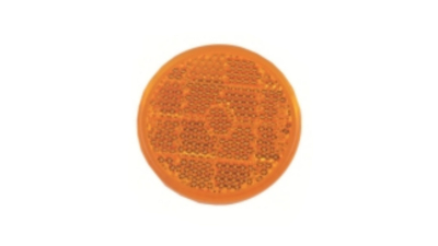 Catadioptru reflectorizant rotund Portocaliu universal BestAutoVest, fixare cu surub, 84 mm , 1 buc.