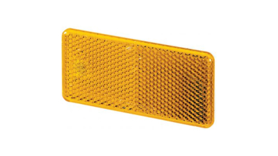 Catadioptru reflectorizant Portocaliu BestAutoVest dreptunghiular , 94x44 mm , fixare suruburi, 1 buc.