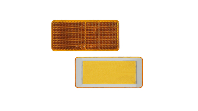 Catadioptru reflectorizant Portocaliu BestAutoVest dreptunghiular , 94x44mm , suport adeziv, 1 buc.