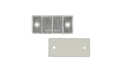 Catadioptru reflectorizant alb BestAutoVest dreptunghiular , 69x31 mm , fixare cu suruburi, 1 buc.
