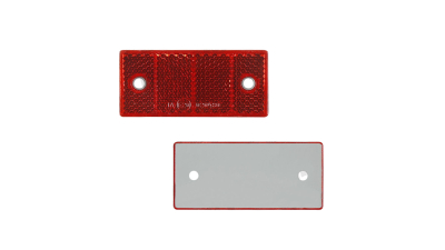 Catadioptru reflectorizant rosu BestAutoVest dreptunghiular , 69x31 mm , fixare cu suruburi, 1 buc.