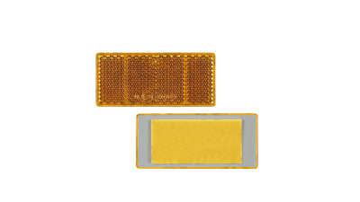 Catadioptru reflectorizant Portocaliu BestAutoVest dreptunghiular , 69x31mm , suport adeziv, 1 buc.