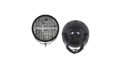 Far de drum , Proiector Universal  Stanga/ Dreapta Eu Fata , Diametru 230Mm Adancime 132Mm Cu Fire , Bec Led 12/24V Cu Suport, 1Buc., Omologare Ece