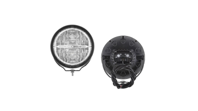 Far de drum , Proiector Universal  Stanga/ Dreapta Eu Fata , Diametru 230Mm Adancime 132Mm Cu Fire , Bec Led Si Fibra Optica Lumini Parcare, 12/24V Cu Suport, 1Buc., Omologare Ece