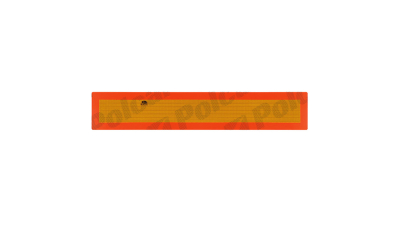 Placa reflectorizanta camioane 1130x140mm, din aluminiu, galben reflectorizant, rosu fluorescent, 1 buc