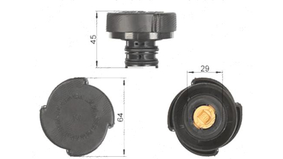 Buson radiator Bmw Seria 7 E65/E66, 10.2002-2008 730d, presiune 1.4 Bar, 17111468077; 17111719167; 17111742232; 17112242256; 17114379048; 17111742232