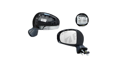 Oglinda usa exterioara Toyota Avensis (T27), 10.2008-07.2015, partea Stanga, reglare electrica; fara carcasa; incalzit; sticla asferica; geam cromat; rabatabil; 9 pini; cu Lucas, original