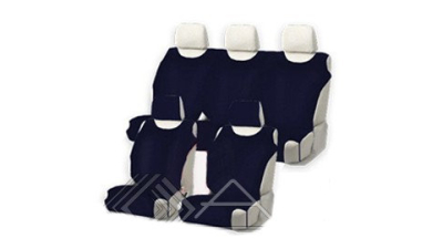 Huse scaune auto tip maieu complete fata si spate din bumbac, culoare Navy Blue 