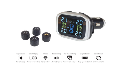 Senzori presiune roti  AMIO, TPMS, monitorizare presiune si temperatura aer din anvelope