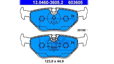 Set placute frana spate ATE 603605 Bmw Z4 (E85) Z4 Cupe (E86) Mg Zt 3 (E36) 3 (E46) 3 Cabriolet (E36) 3 Cabriolet (E46) 3 Compact (E36) 3 Compact (E46) 3 Touring (E36) 3 Touring (E46) 3 Cupe (E36) 3