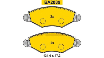 Set placute frana fata Barum BA2089 Peugeot 206 Sw (2E/K) 206 Hatchback (2A/C) 206 Limuzina 306 (7B, N3, N5) 306 Hatchback (7A, 7C, N3, N5)