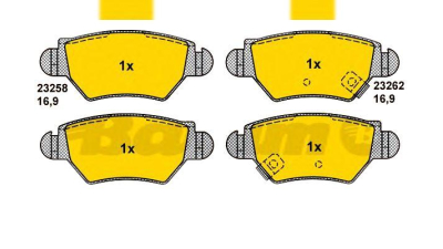 Set placute frana spate Barum BA2197 Opel Astra G Cabriolet (F67) Astra G Caroserie (F70) Astra G Combi (F35_) Astra G Cupe (F07_) Astra G Hatchback (F48_, F08_) Astra G Limuzina (F69_) Zafira A (F75_