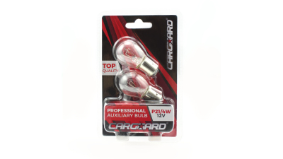 Set de 2 becuri P21/4W ( BAZ15D ), 12V, 21/4W, Alb, 1 set, BAA106