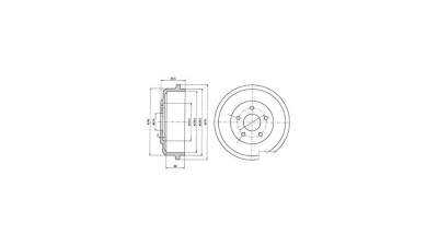 Tambur frana Delphi BF488, parte montare : Punte Spate