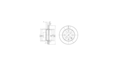 Disc frana Delphi BG2273, parte montare : Punte Fata