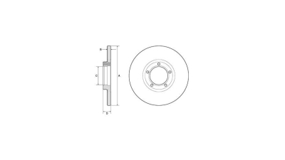 Disc frana Delphi BG2349, parte montare : Punte Fata