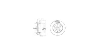 Disc frana Delphi BG2384, parte montare : Punte Fata