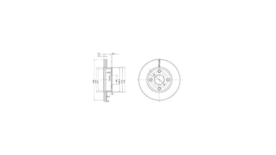 Disc frana Delphi BG2424, parte montare : Punte Fata
