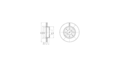 Disc frana Delphi BG2565, parte montare : Punte Fata