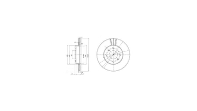 Disc frana Delphi BG2567, parte montare : Punte Fata