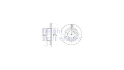 Disc frana DELPHI BG2612C, Fata