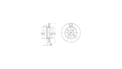 Disc frana Delphi BG2615, parte montare : Punte Fata