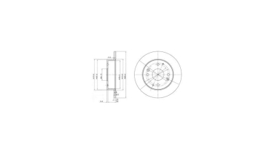 Disc frana Delphi BG2666, parte montare : Punte Spate