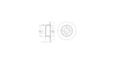 Disc frana Delphi BG2747, parte montare : Punte Spate