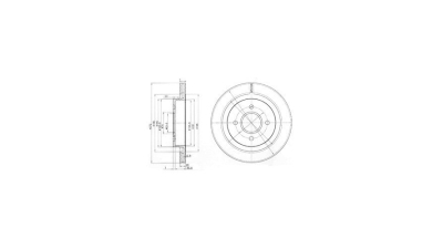 Disc frana Delphi BG2758, parte montare : Punte Spate