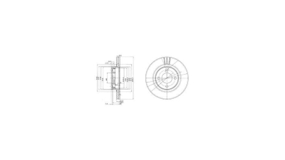 Disc frana Delphi BG2784, parte montare : Punte Fata